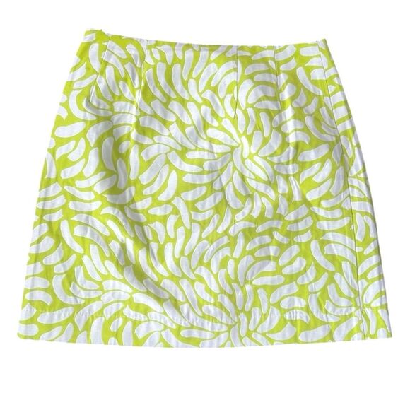 NWT SKFK Ilazki Green White Print Side Zip Mini Skirt EU 38 | US 6 Reg. $99 - Picture 5 of 11